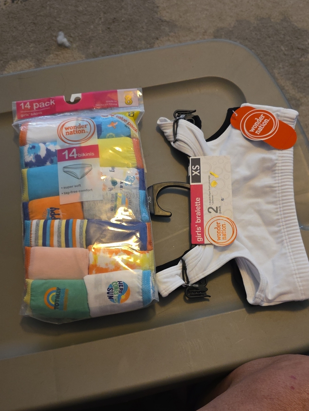 Girls Sz 8 Bikini Panties And 2 Xs Bralettes. All New